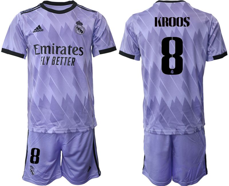Men 2022-2023 Club Real Madrid away purple #8 Soccer Jersey